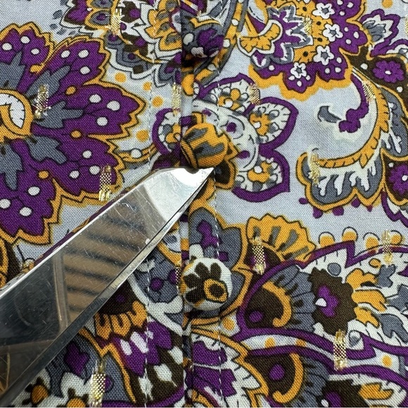 Soft Surroundings Lightweight Top Women Sz Small  French Cuff Covered Button - Picture 6 of 9